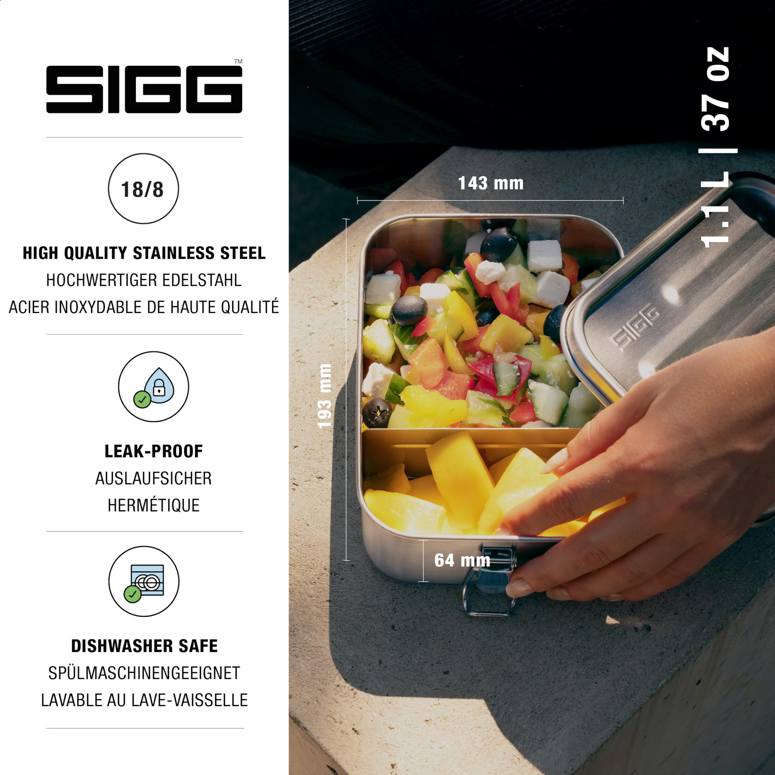 Amazon | Sigg - ジェムストーンランチボックス セレナイト